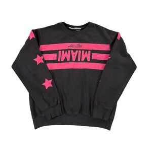 Rocawear All Stars Men’s 2XL Crewneck Black Pink Miami Upside Down Grunge Punk
